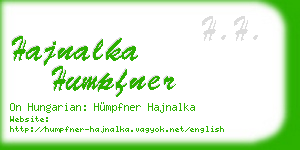 hajnalka humpfner business card
